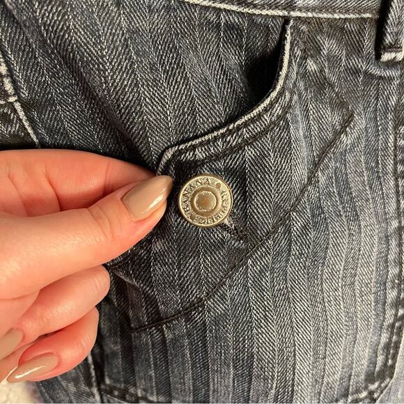 NWT BANANA REPUBLIC | Blue Dark Wash Bootcut Denim "Herringbone" Jeans | Bottoms - Picture 3 of 9